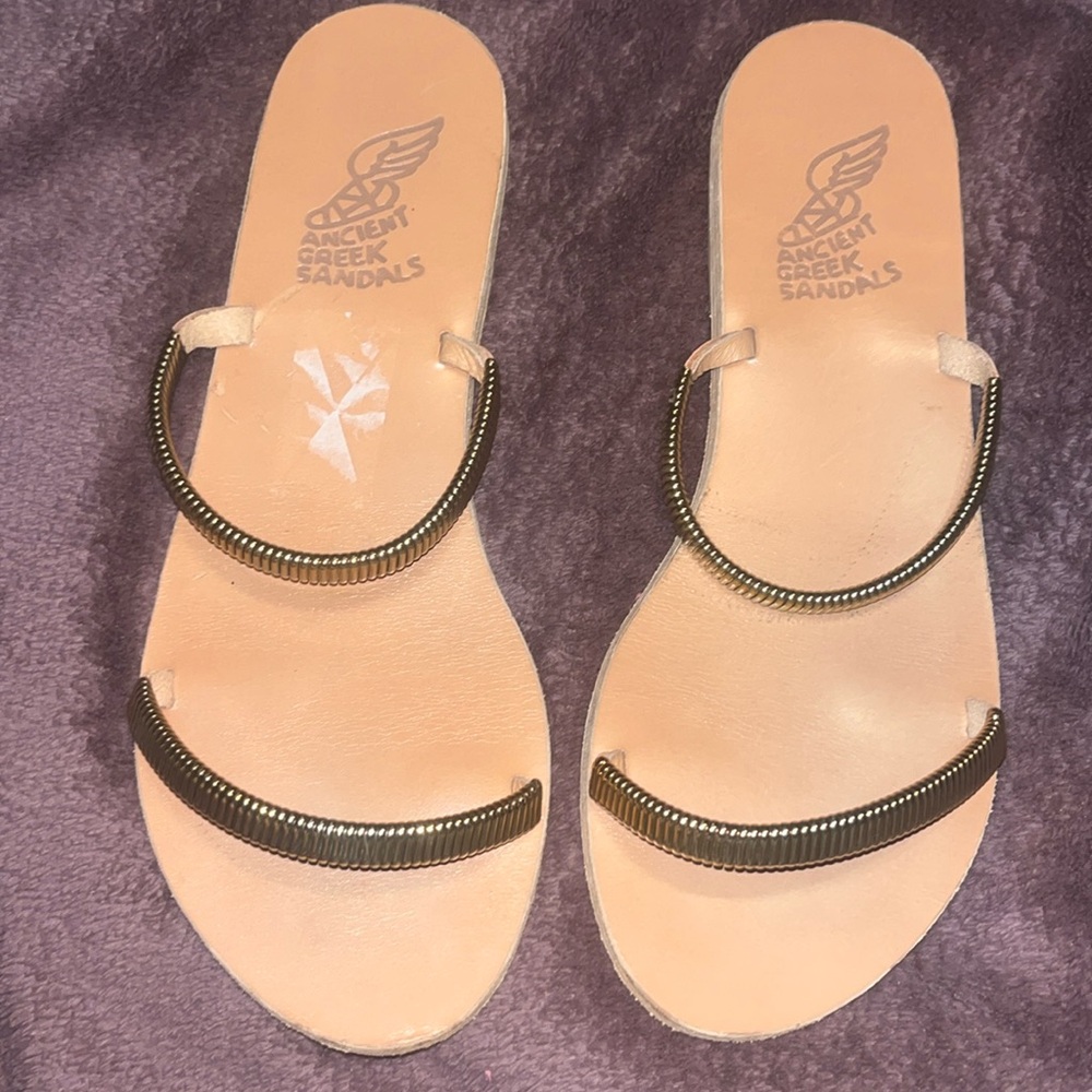 Ancient Greek Sandals Saita Sandal Gold Size 41 US 9.5